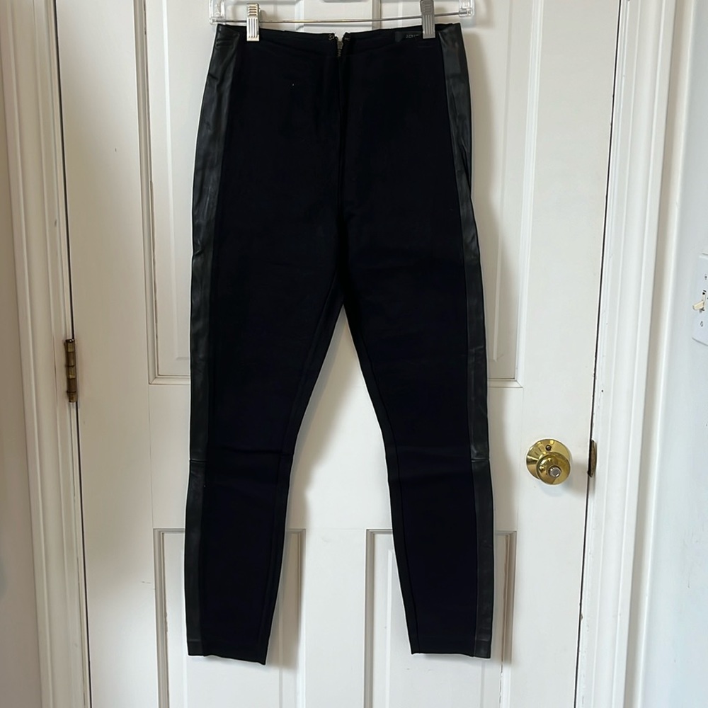 J.Crew Pixie Pants Stretch Pointe Black, Leather … - image 1